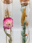 Bloemenbuisjes op houten standje ✿