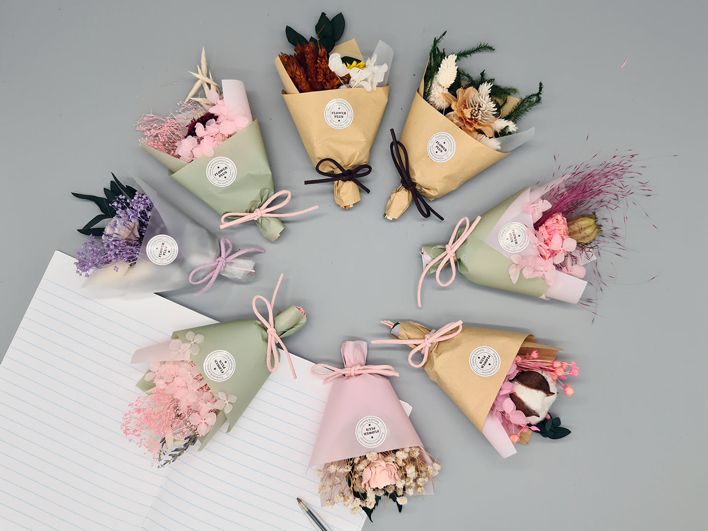 Miniboeket - pink